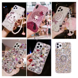 For iPhone 11 Pro Max Glitter Case Luxury Diamond Rhinestone 3D for Women Girls - Picture 1 of 50