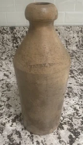 Henry Wood Vintage Steinzeug Flasche 10" schön - Bild 1 von 14