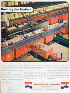 PENNSYLVANIA RAILROAD Serving the Nation 1943 Wartime Advert: Original WW2 Print - Picture 1 of 1