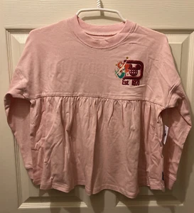DisneyWorld spirit jersey sweatshirt girls pink princess Ariel Large NWT - Picture 1 of 8
