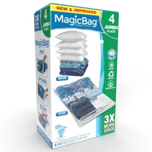 MagicBag Smart Design Instant Space Saver Storage - Flat Jumbo - 4 Bags Total - Picture 1 of 8