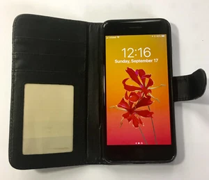 Gesteppte Lederhülle Flip Wallet Case für iPhone 7 Plus oder iPhone 8 Plus - Bild 1 von 7