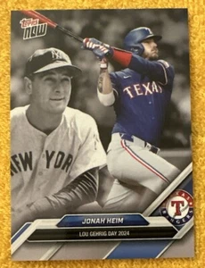 2024 Topps AHORA Lou Gehrig Day #LGD-15 ⚾️ Jonah Heim ⚾️ Texas Rangers - Imagen 1 de 2