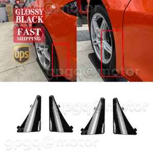 For Corvette C8 Z51 Stingray 2020-2025 Glossy Black Rear Splash Guards Mud Flaps - Foto 1 di 13