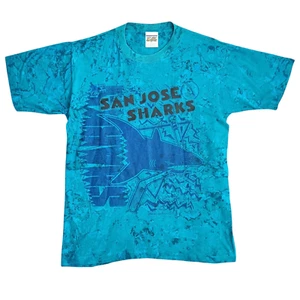 Vintage 90s Magic Johnson T’s T-Shirt San Jose Sharks Single Stitch AOP Large - Picture 1 of 15