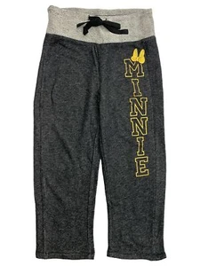 Disney Girls Gray & Gold Minnie Mouse Sweat Pants Small (6/6X) - Picture 1 of 1