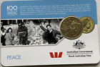 2016, 25c Anzac To Afghanistan Legacy, Peace, Gold Plated Coin On Card, Unc