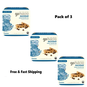 GoMacro MacroBar Organic Vegan Protein Bars - Oatmeal Chocolate Chip 2.3oz12 Ct - Picture 1 of 1