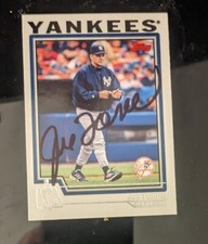 Signed  2004 Topps #286 Joe Torre HOF  New York Yankees Manager, Autograph 
