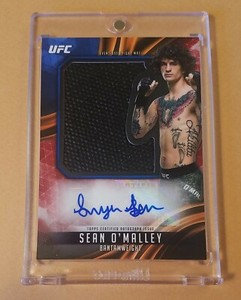 Sean O'malley UFC 2019 Topps Auto Jumbo Mat Relic Red Parallel 2/8 🔥📈 in Mag