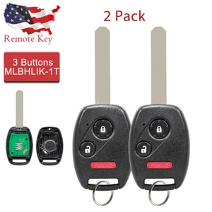 2 For 2009 2010 2011 2012 2013 Honda Fit Keyless Entry Key Fob Remote MLBHLIK-1T - Picture 1 of 6