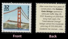 US 3185l Celebrate the Century 1930s Golden Gate Bridge 32c single MNH 1998