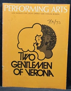Dos caballeros de Verona - Programa de artes escénicas - Teatro Ahmanson 1973 - Imagen 1 de 3
