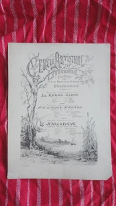 PROGRAMME ANCIEN 1882 CERCLE ARTISTIQUE ET LITTERAIRE - Picture 1 of 3