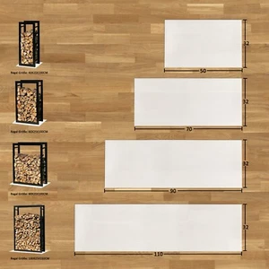 Loywe Bodenschutzmatte, Kaminholzregal Unterlage in Milchweiß,  Kratzfest - Bild 1 von 30