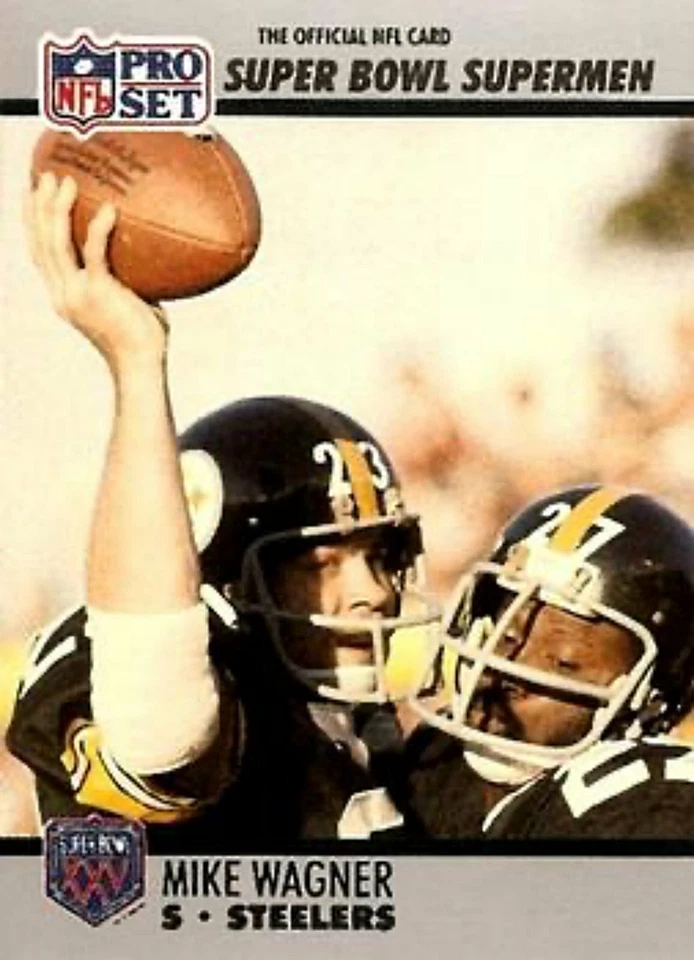 1990-91 Pro Set Super Bowl 160 Football 114 Mike Wagner - Image 1 of 2