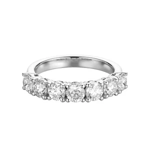14K White Gold Lab Grown Diamond Wedding Band MZ6667 - Picture 1 of 7