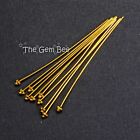18k Solid Yellow Gold 24 Gauge 1.5 INCH Headpin With Daisy Ends