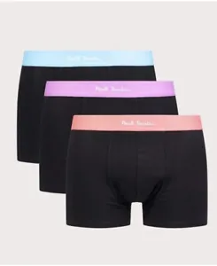 Ex PAUL SMITH Mens 3 Pack Boxers Briefs Assorted Plain Trunks Shorts Size L - Picture 1 of 17