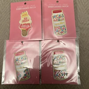 Museum Of Ice Cream 4 Embroidered Patches Kween Sprinkles New - Picture 1 of 4