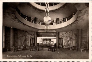 RPPC Switzerland Lausanne Metropole Bel-Air Cinema Foyer 193 - Picture 1 of 2