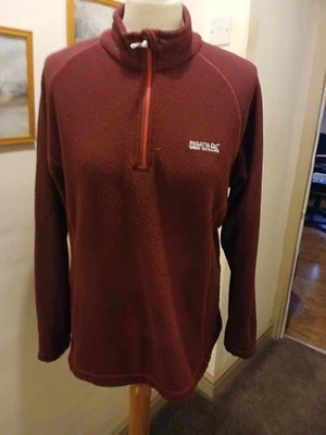 Regatta Ladies Burgundy Red Micro Fleece Size 14 Half Zip Pullover - Image 1 of 4