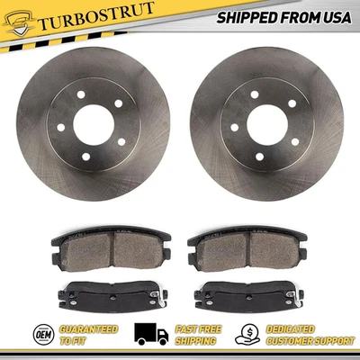 Rotores de freno traseros originales pastillas de freno para Buick Riviera 1992 1993 1995-1999 Foto 1 de 4