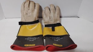 White Rubber Co. Type 1 Class 2 Electrical Insulated Gloves 10.5 WACO Texas 1997 - Picture 1 of 10