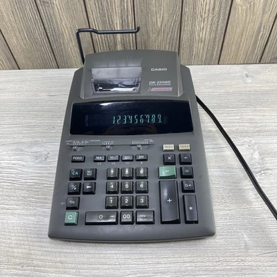 Casio DR-250HD Electronic 2 Color Printing Calculator  Tax & Exchange - Image 1 of 4