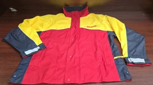DHL Delivery Driver Black Red-Yellow Jacket Size Large/XL Long sleeve Full Zip - Picture 1 of 12