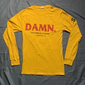 Kendrick Lamar DAMN. Longsleeve T-Shirt Yellow Adult Size Small 17.5x24.5 - Picture 1 of 6