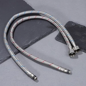 Tubo de entrada de agua de acero inoxidable para fregadero tubo de suministro accesorio de manguera de cocina 2 piezas - Imagen 1 de 10