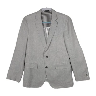 Hugo Boss Hartlay Slim Fit Hopsack Sport Coat 38R Linen Blend Ecru 2 Btn. Vented - Image 1 of 4
