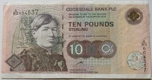 Schottland 10 Pfund 1999 1 winziger Einriss, gebraucht 127813 - Picture 1 of 2