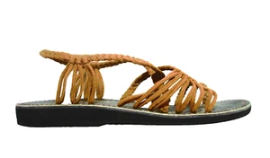 Plaka Sandalen Slingback Zehenring senf Freizeit geflochtenes Seil Gr. 6 NEU B14 - Bild 1 von 7