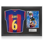 Xavi Hernandez Signed Barcelona 2023-24 Football Jersey. Icon Frame: Player
