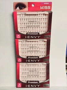 Confezione 3 Ciglia Kiss i Envy Premium Classic Senza Nodi Medium KPE05 - Foto 1 di 4