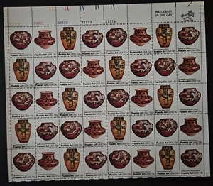 US Scott # 1706 - 1709 - Pueblo Art - Foglio di 40 francobolli - MNH - Foto 1 di 1