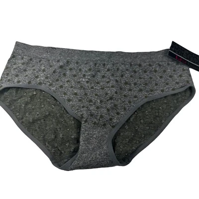 Icy Hot Lingerie Womens Size XL Panty Brief Hipster Gray Polka Dot New With Tags - Image 1 of 4