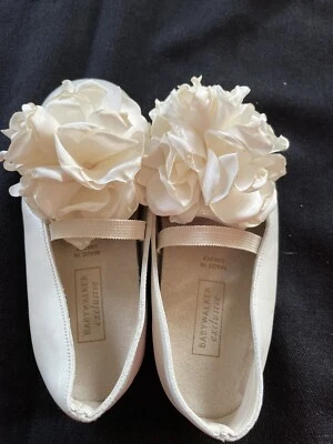 Zapato de ballet Babywalker (Grecia) nuevo sin caja con apliques de flores marfil - EE. UU. 8 EU24 Foto 1 de 4
