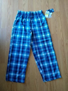Max And Olivia Pajamas Pants Size 8-10 M Medium Boys PJs Checker Plaid Blue NEW - Picture 1 of 4