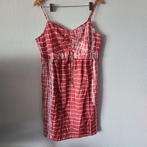 Cupshe US Women's Size XL Brick Tie Dye Shirred Sweetheart Sleeveless Mini Dress - Picture 1 of 8