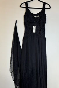 $598 Leon Max Max studio dress Limited Edition 100% Silk Vintage Sz 2 NWT - Picture 1 of 13