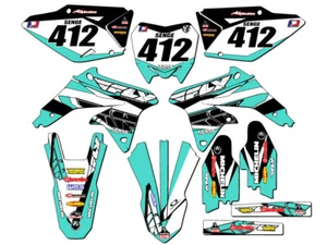 2008-2017 RMZ 450 13 FLY Turquoise Senge Graphics Kit Compatible with Suzuki - Picture 1 of 10