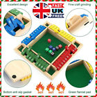 Wooden Shut The Box 4 Players Family Traditional Pub Dice Kids Puzzle Board Galm