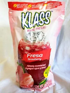 Klass Aguas Frescas Fragola (Fresa) Bevanda Mix Confezione 14,1 Oz - Foto 1 di 3