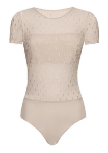 Wolford 79198-3133 Women's US XS Aphrodite Body Flat Seam Bodysuit Pink Sky - Picture 1 of 10