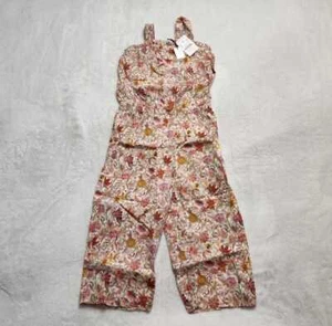 New girl's 4  J Crew x Crewcuts Liberty short sleeve floral jumpsuit - Picture 1 of 6