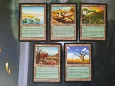 MTG - Bad River, Flood Plain, Rocky Tar Pit, Grasslands, Mountain Valley Mirage