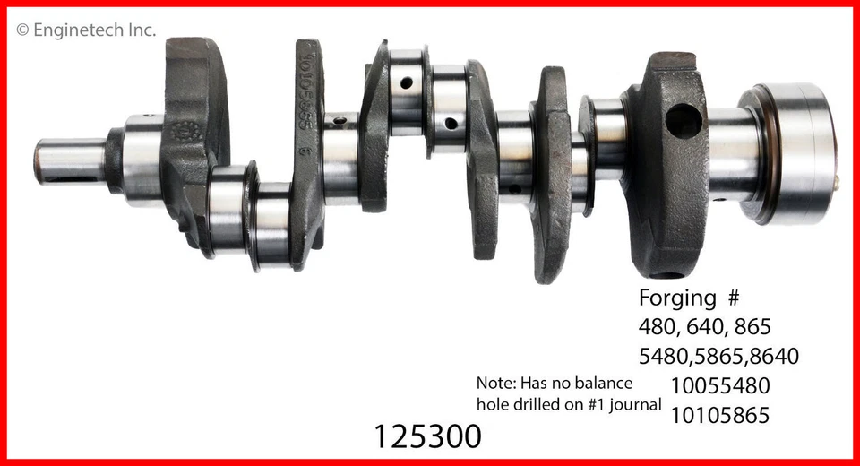 Engine Crankshaft Kit ENGINETECH, INC. 125300 - Image 1 of 3